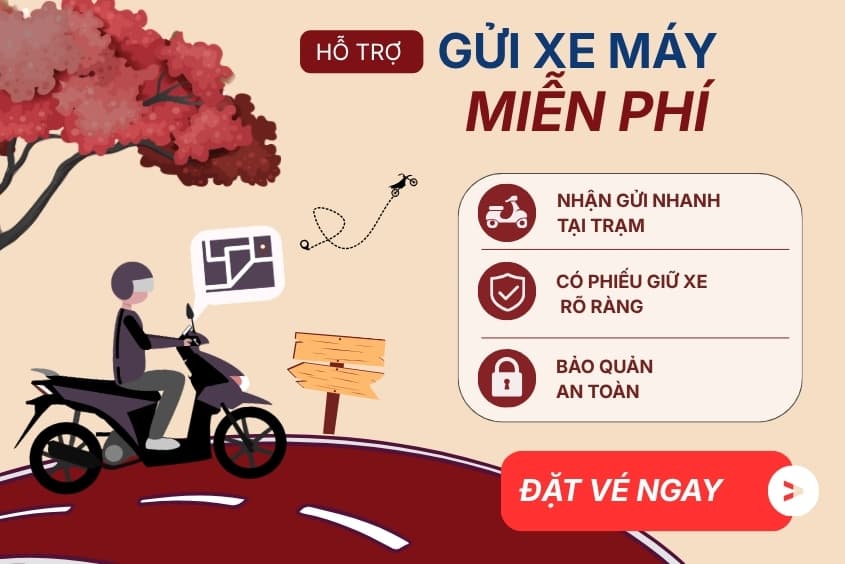 Hỗ trợ gửi xe máy miễn phí